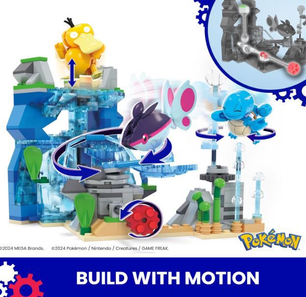 傻鴨 車厘龜 水系 Psyduck Squirtle 寵物小精靈 可動積木 寶可夢